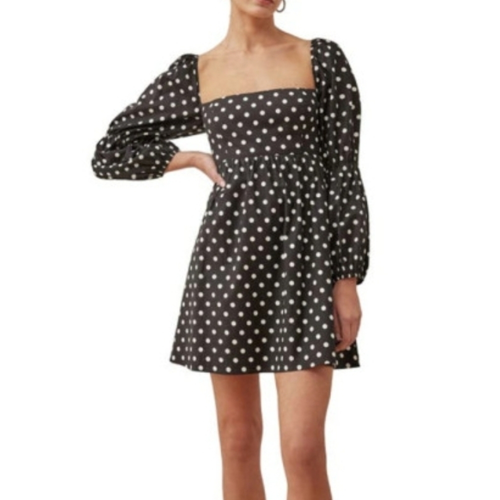 Reformation Michaela Polka Dot Mini Dress